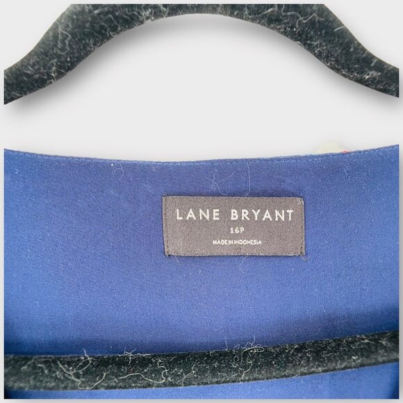 Lane Bryant Floral Maxi Lined Tiered Button Front Floral Flutter Dress 16P Plus - Picture 9 of 11